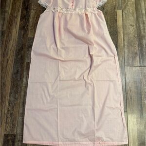 JCPenney Pink Nightgown with Lace Trim